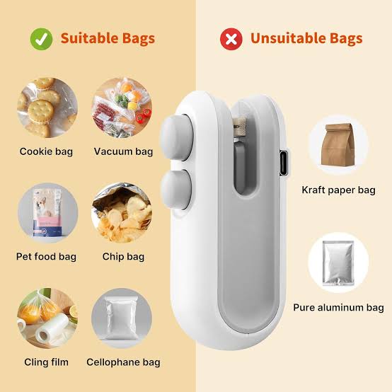 Mini Handheld Bag Sealer for Food Packaging