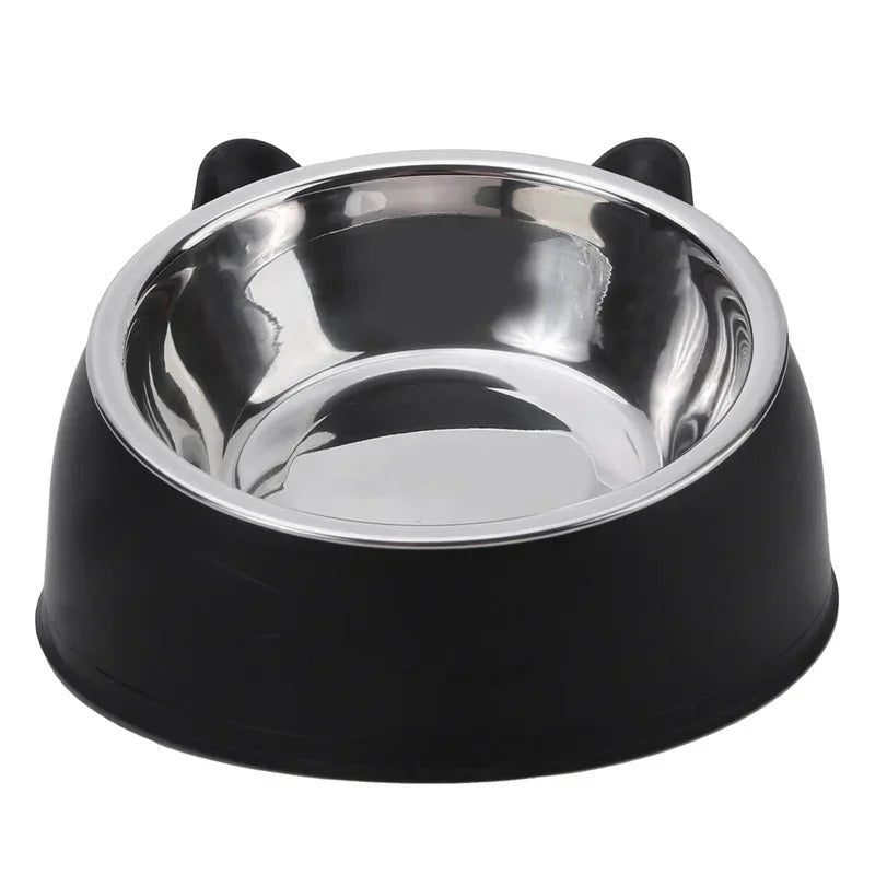 Stainless Steel Elevated Cat Bowl - Non-Slip