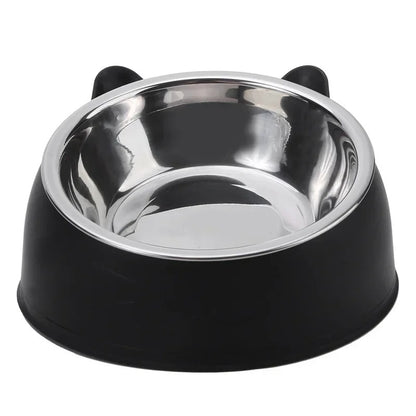 Stainless Steel Elevated Cat Bowl - Non-Slip