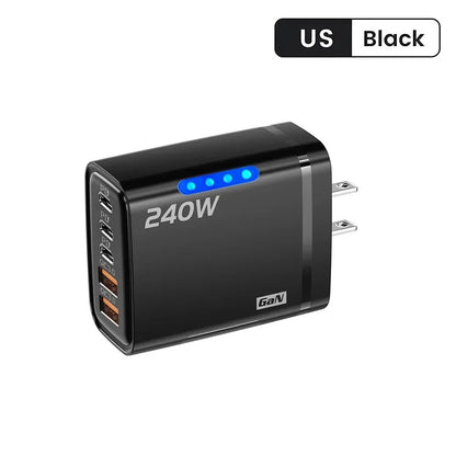 240W USB-C Fast Charger - 5 Port Wall Adapter