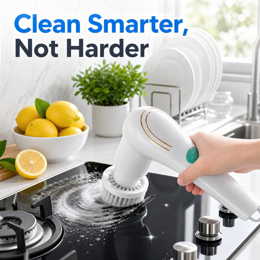 Electric spin scrubber automatic cleaning brush