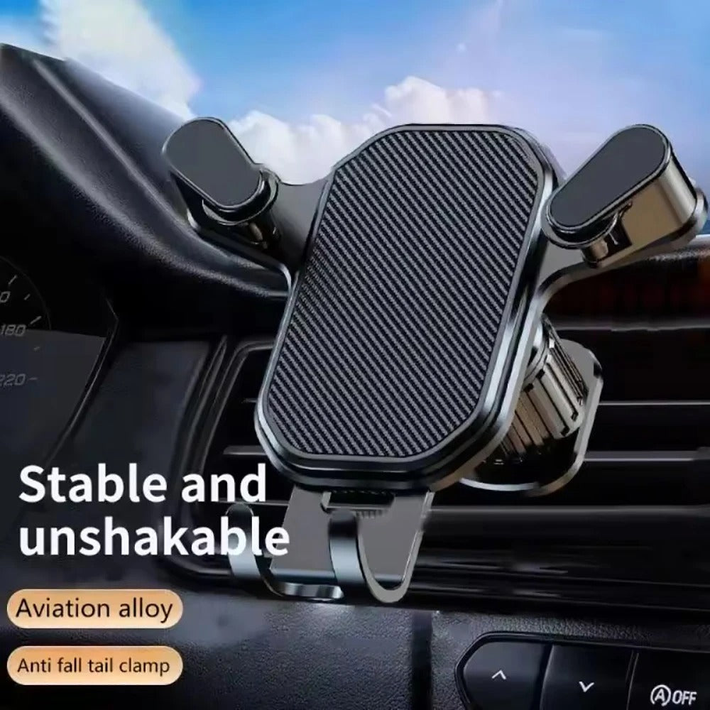 Gravity lock car phone holder air vent mount