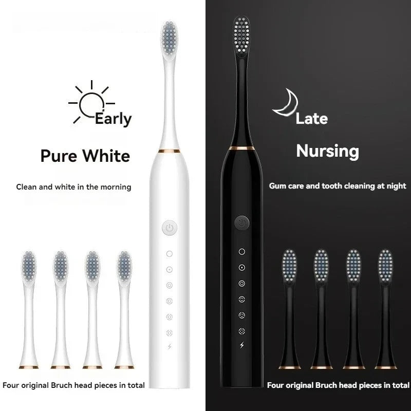 USB rechargeable electric ultrasonic toothbrush with 6 modes