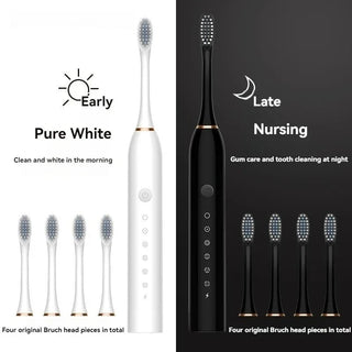 USB rechargeable electric ultrasonic toothbrush with 6 modes