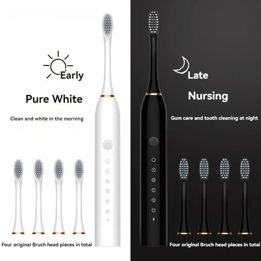 USB rechargeable electric ultrasonic toothbrush with 6 modes