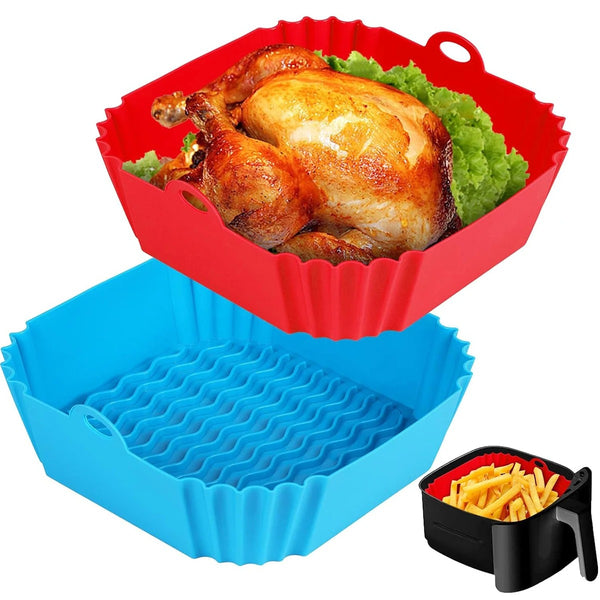 Reusable non-stick silicone air fryer liner basket