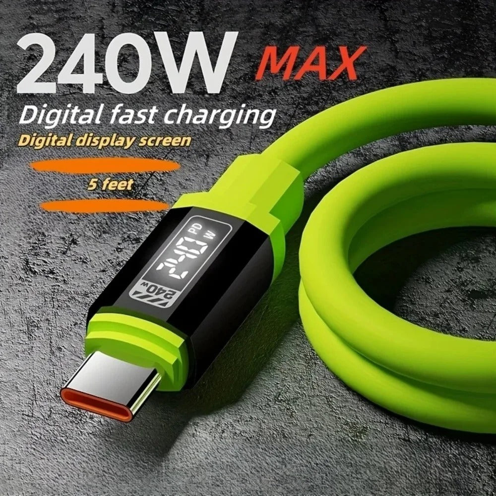 240W USB-C to USB-C fast charging data cable