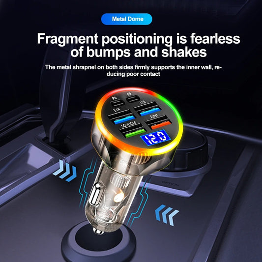 250W 6 Port Fast Car Charger - product image 2