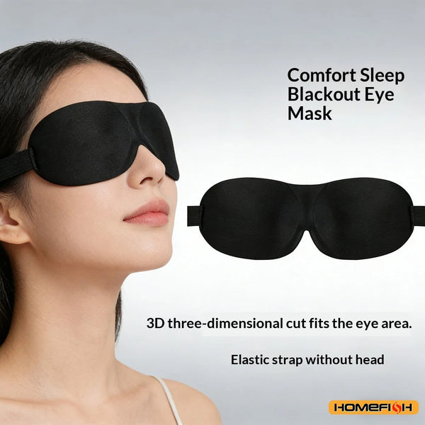 Breathable 3D sleep mask blocks light eye mask