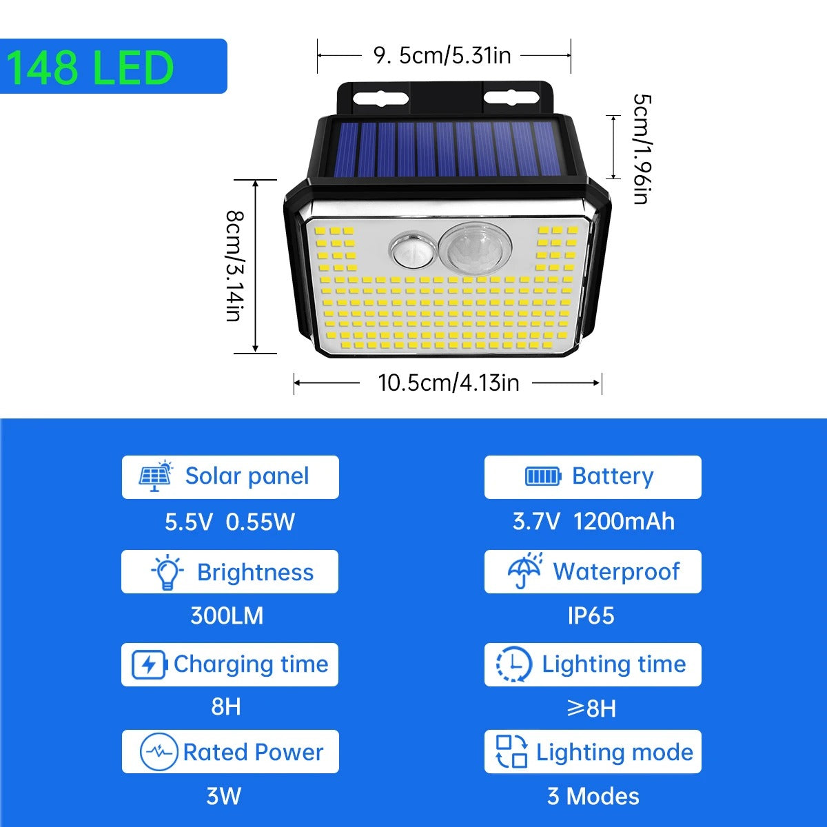 Solar 148 LED Motion Sensor Garden Light - product image 3