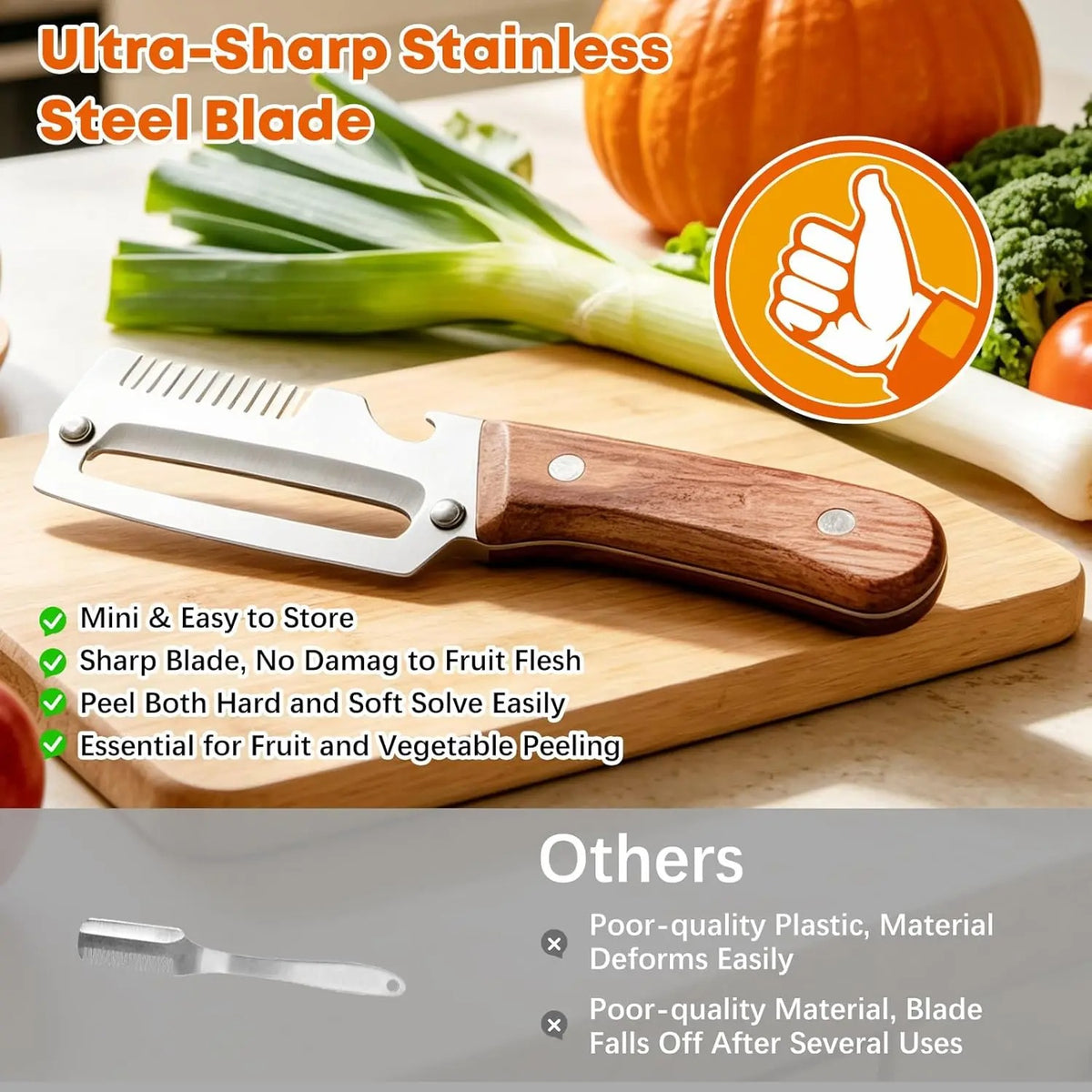 Stainless Steel Kitchen Slicer & Vegetable Peeler