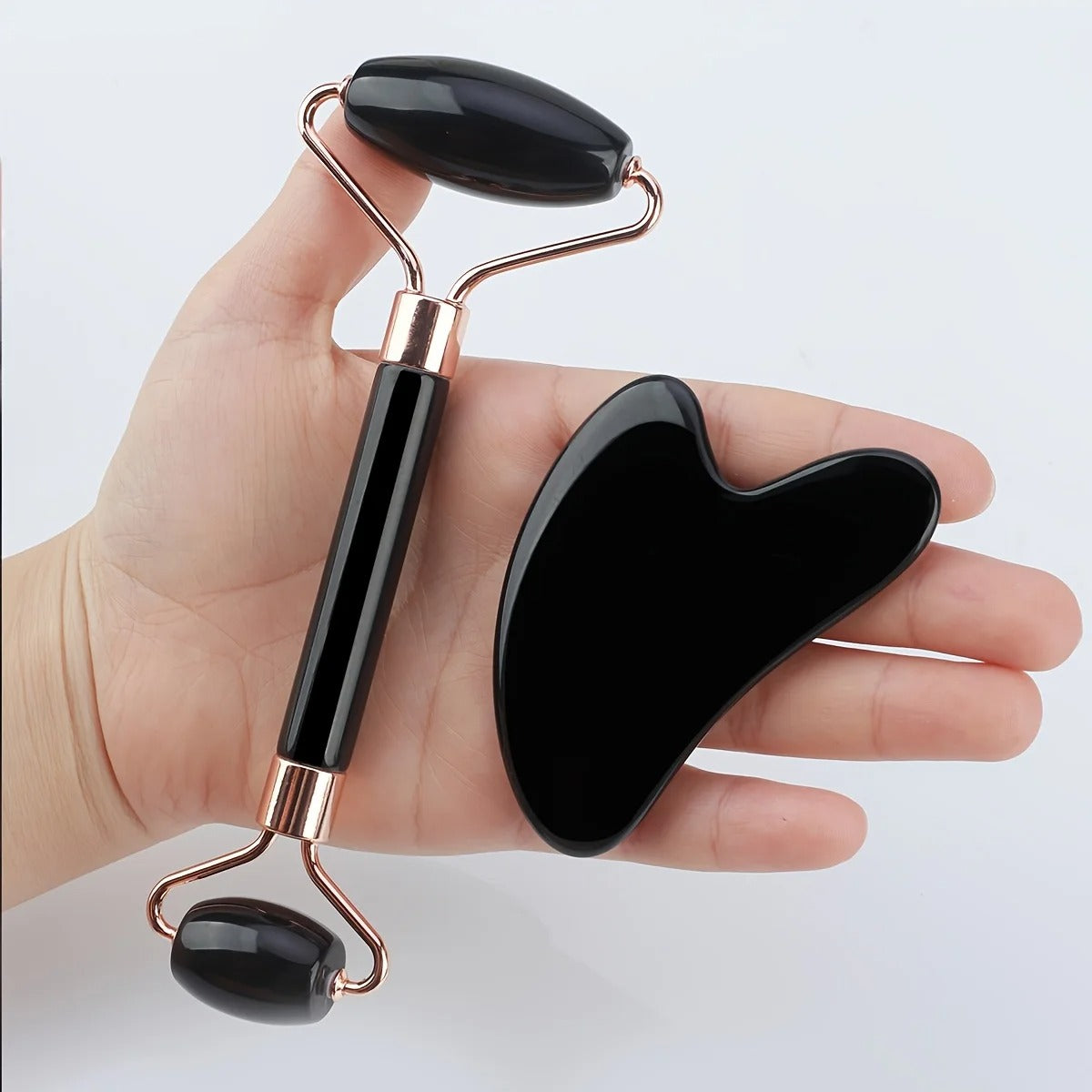 Ice Face Roller & Gua Sha Tool Set