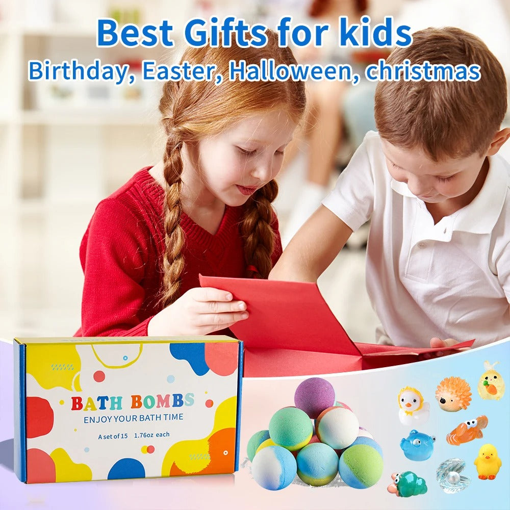 Kids Bath Bombs Gift Set - 15 Pack