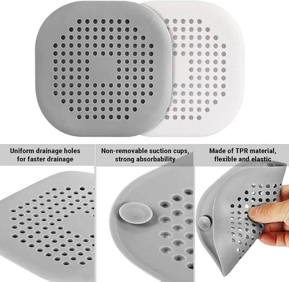 Shower Drain Hair Catcher - Silicone Strainer