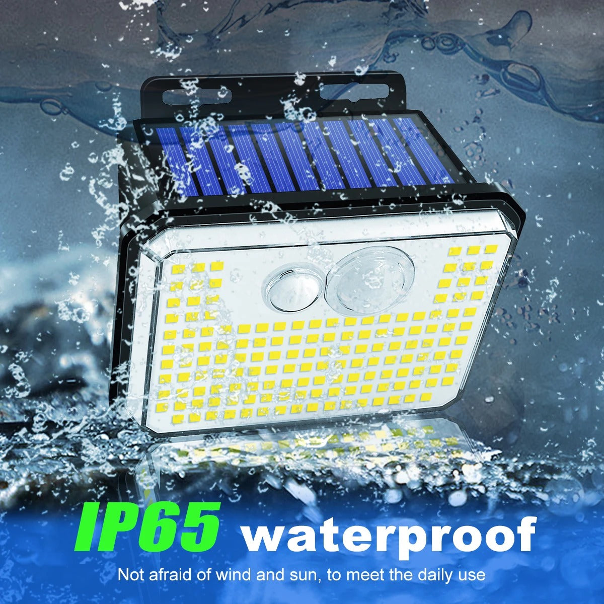 Solar Outdoor Security Light - 148 LED Motion Sensor, IP65 Waterproof