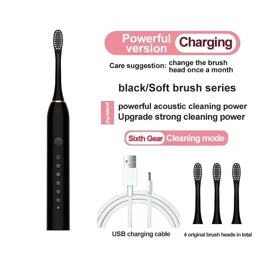 Electric Ultrasonic Toothbrush - USB Rechargeable