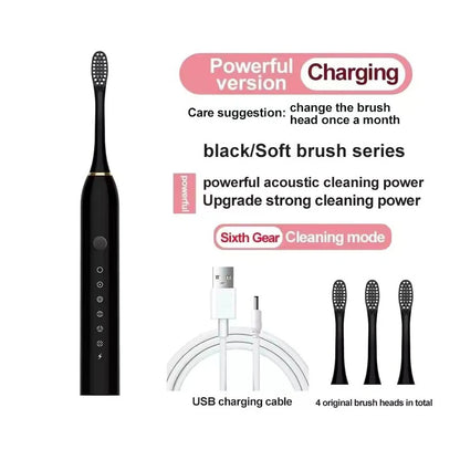 Electric Ultrasonic Toothbrush - USB Rechargeable