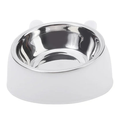 Stainless Steel Elevated Cat Bowl - Non-Slip