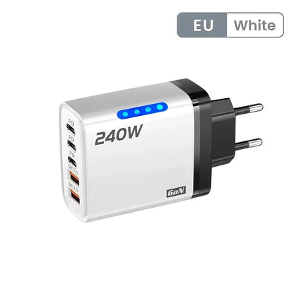 240W USB-C Fast Charger - 5 Port Wall Adapter