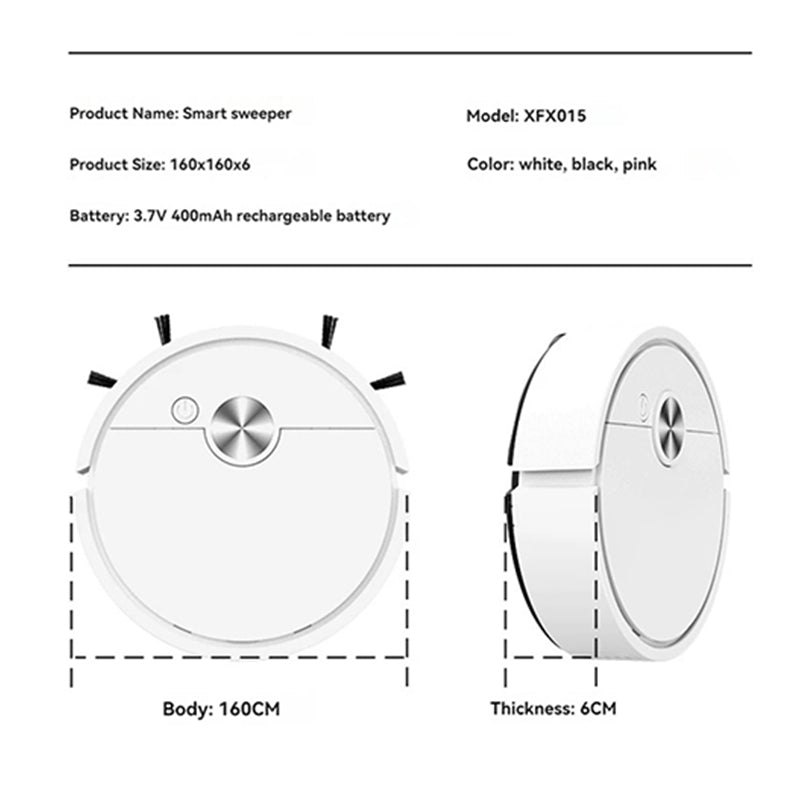 3-in-1 Mini Robot Vacuum Cleaner - product image 2