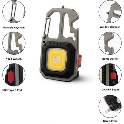 7-Mode Keychain COB Flashlight - product image 3