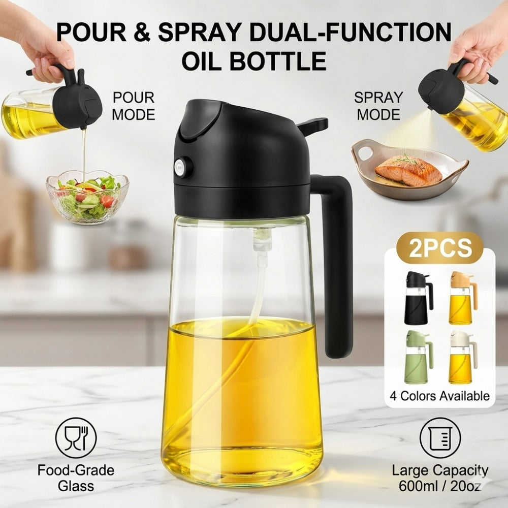 2-in-1 kitchen oil sprayer and dispenser for air fryer